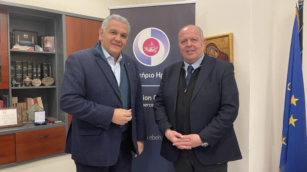 Ο Πρόεδρος του Συνδέσμου Εξαγωγέων Κρήτης στο Επιμελητήριο Ηρακλείου