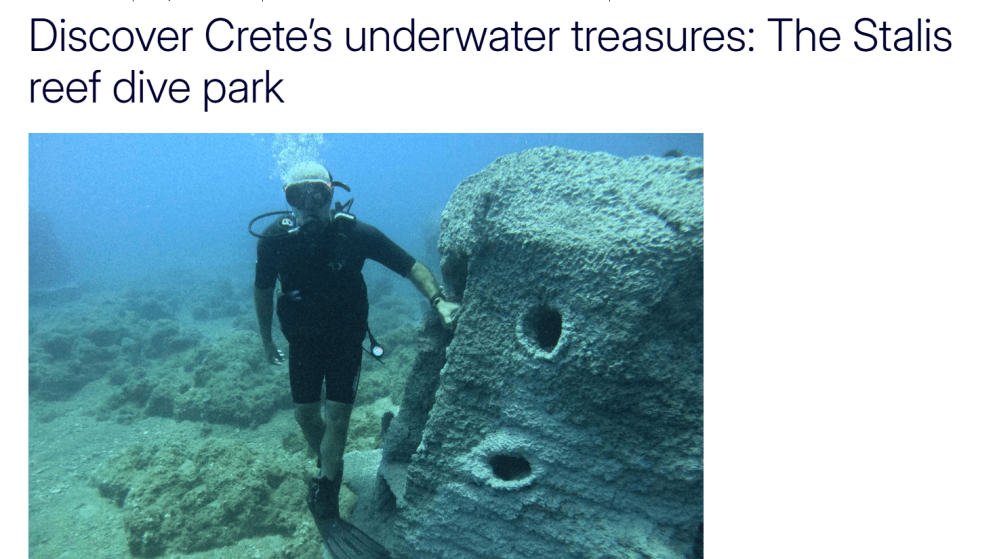 Το Καταδυτικό Πάρκο Σταλίδας στις “Ιστορίες Επιτυχίας” της Ευρωπαϊκής Ένωσης